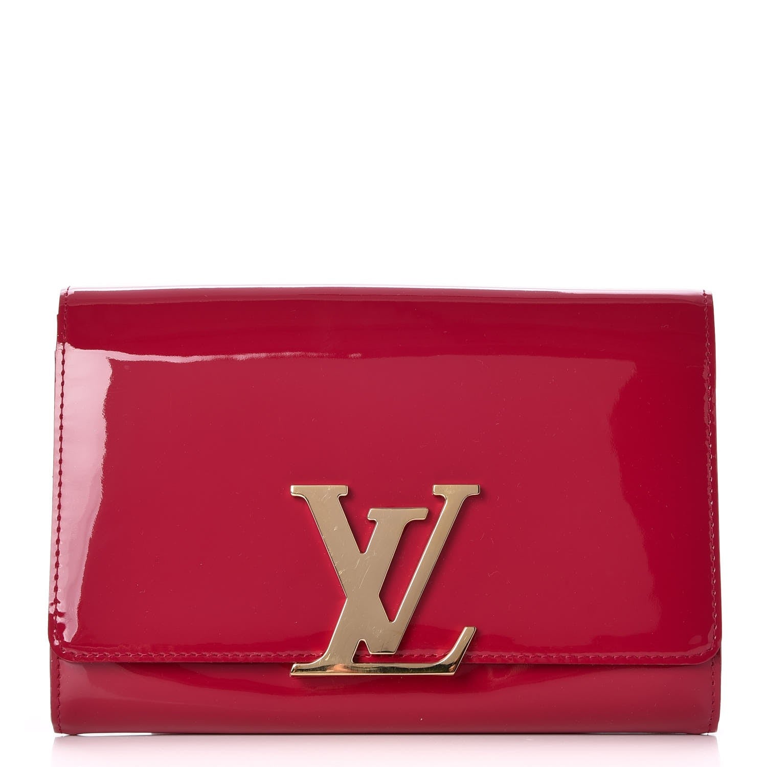Louis Vuitton Patent Louise Clutch Rose Indien 1 of 7