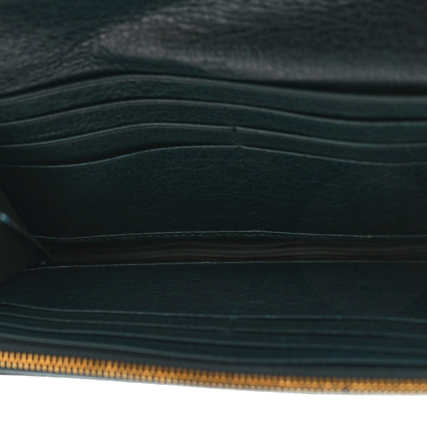 Agneau Giant 12 Gold Hardware Money Wallet Vert Pinede