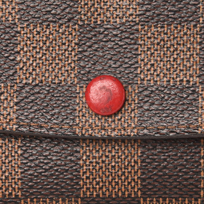 Louis Vuitton Damier Ebene Emilie Wallet Red 7 of 7