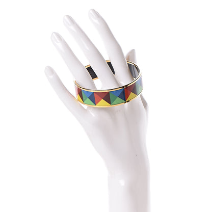 Hermes Enamel Printed Wide Bracelet 62 2 of 5