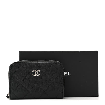 Chanel Caviar Quilted Zip Coin Purse Black 8 of 8