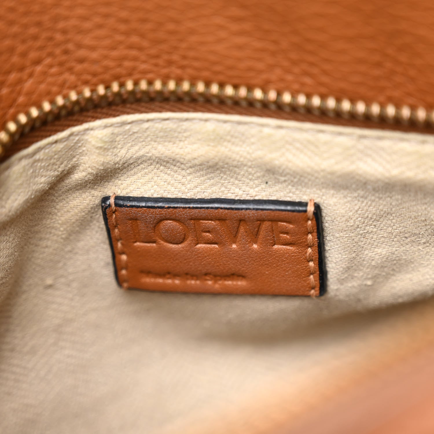 Loewe Grained Calfskin Small Puzzle Bag Tan 6 of 9