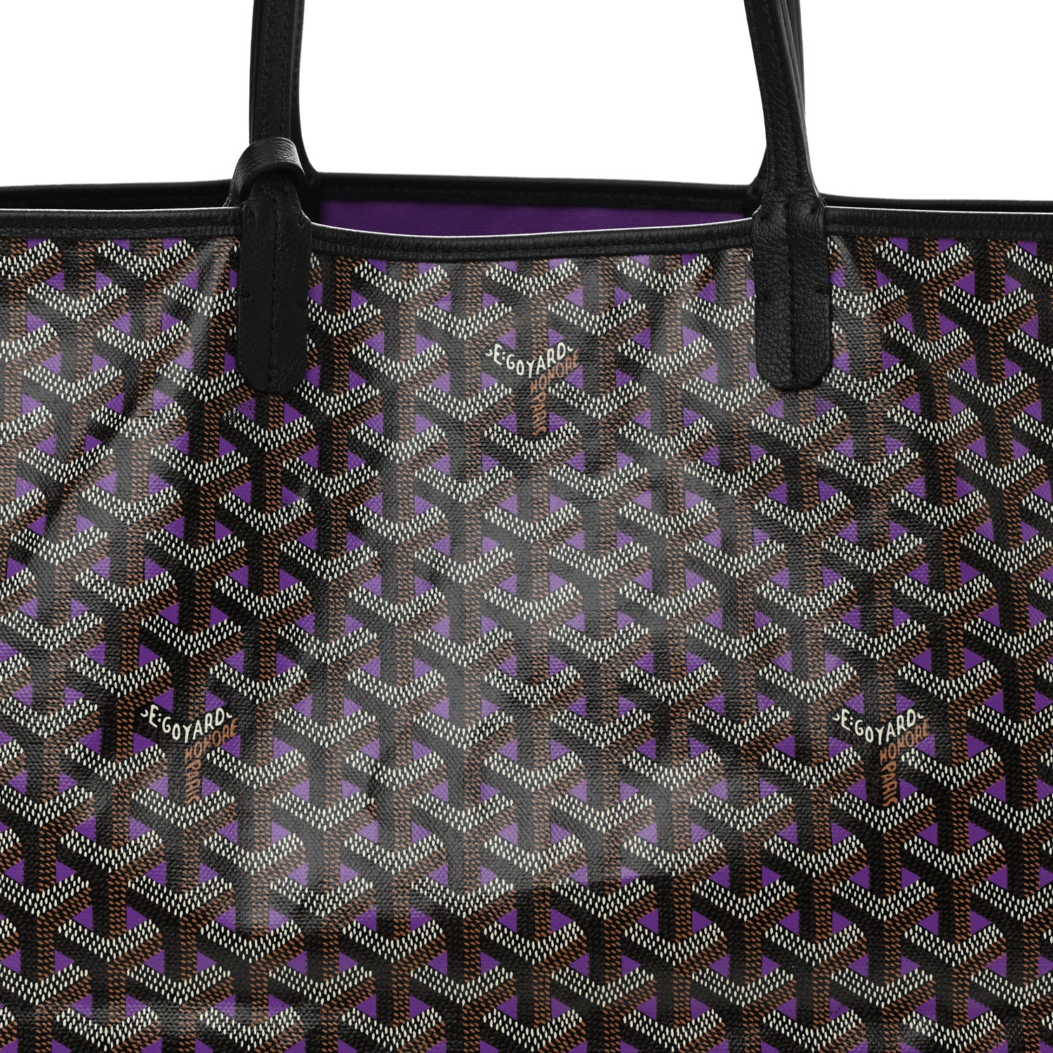 Goyard Goyardine Saint Louis Claire Voie PM Black Violet 11 of 14
