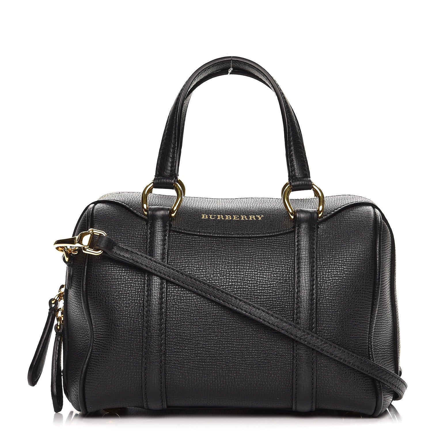 Burberry Derby Calfskin Small Alchester Bowling Bag Black 1 of 7