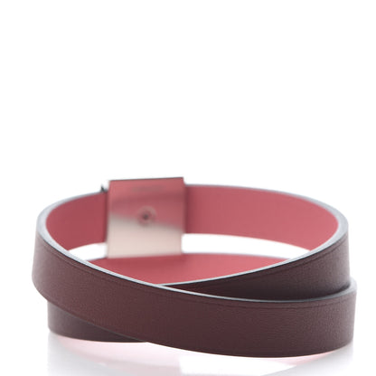 Hermes Swift Medor Infini Double Tour Bracelet T2 Rouge H Rose Ete 3 of 8