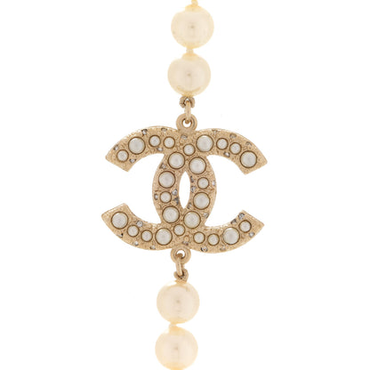Chanel Pearl CC 100th Anniversary Necklace Light Gold 4 of 6