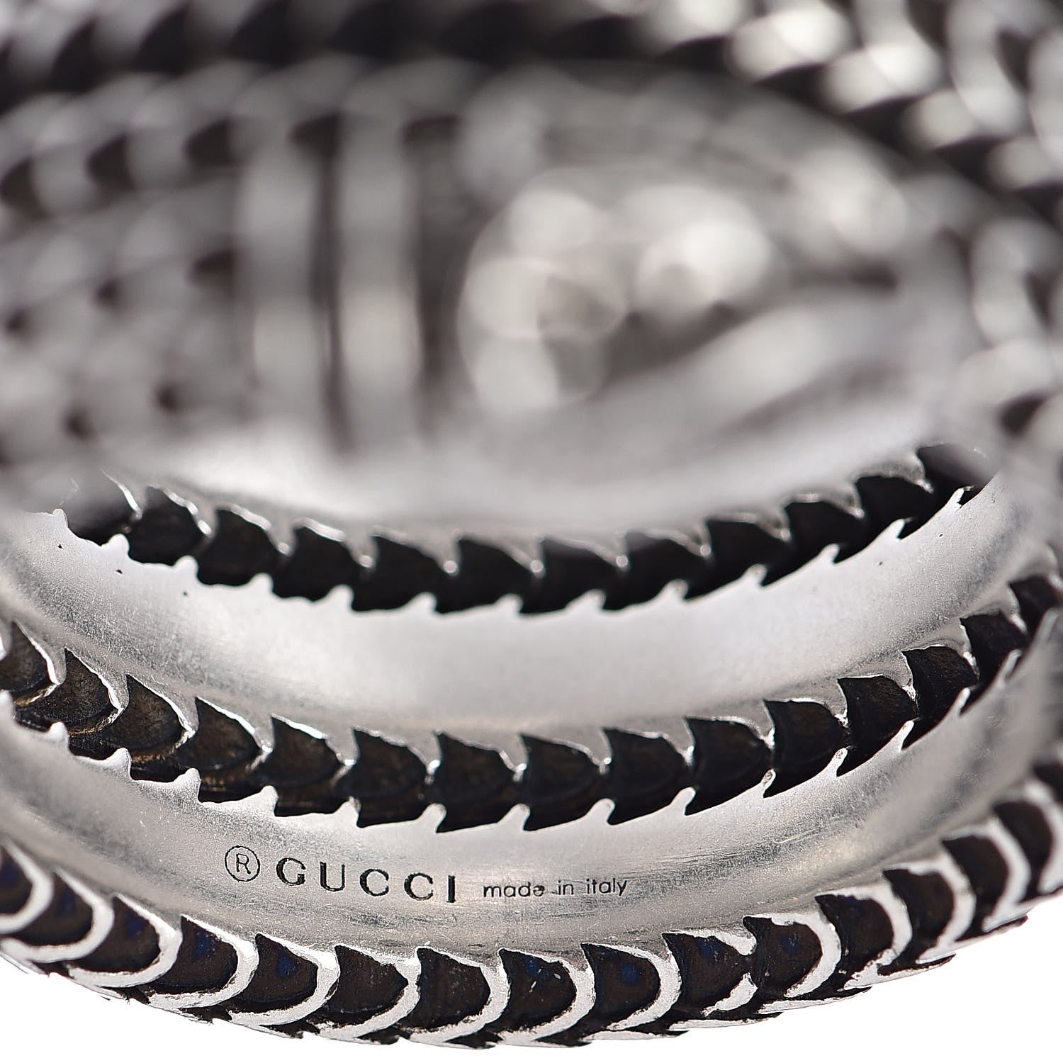 Gucci Sterling Silver Garden Snake Wrap Ring 62 10 6 of 6