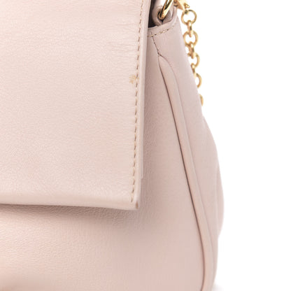 Fendi Vitello Flamingo Enamel Fendista Pouchette Crossbody Pale Pink 9 of 10