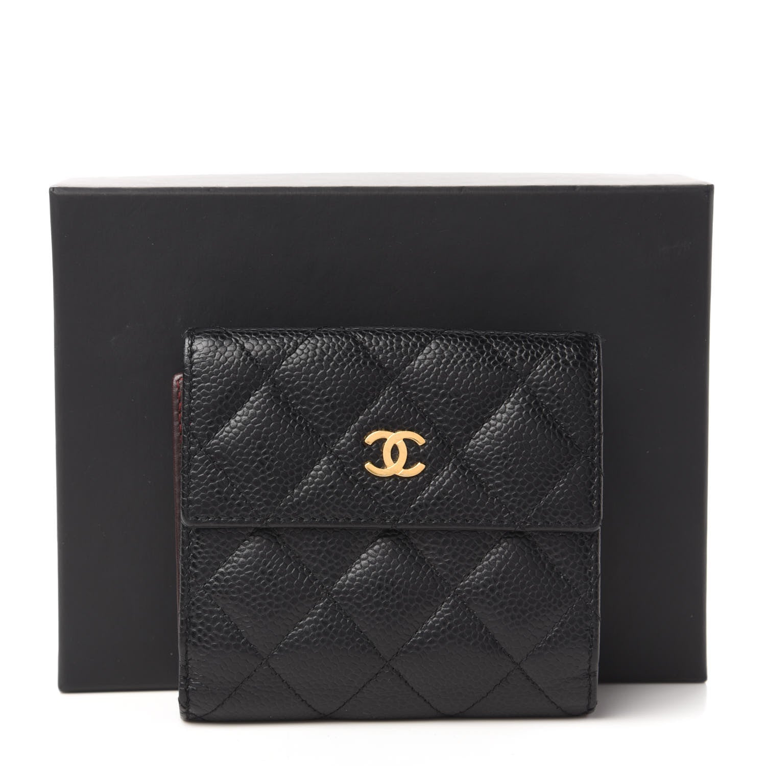 Chanel Caviar Quilted Compact French Flap Wallet Black 11 of 11