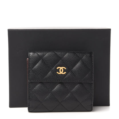 Chanel Caviar Quilted Compact French Flap Wallet Black 11 of 11