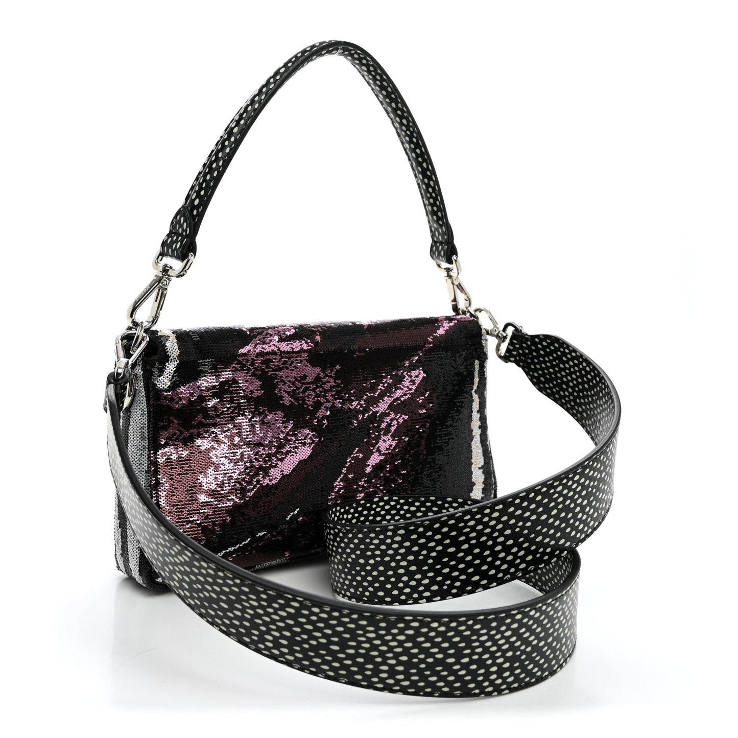 Night Butterfly Sequin Baguette Black Multicolor