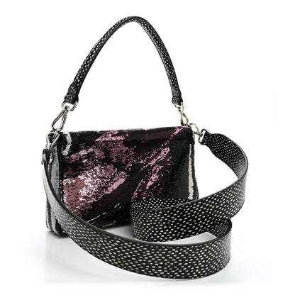 Fendi Night Butterfly Sequin Baguette Black Multicolor 3 of 9