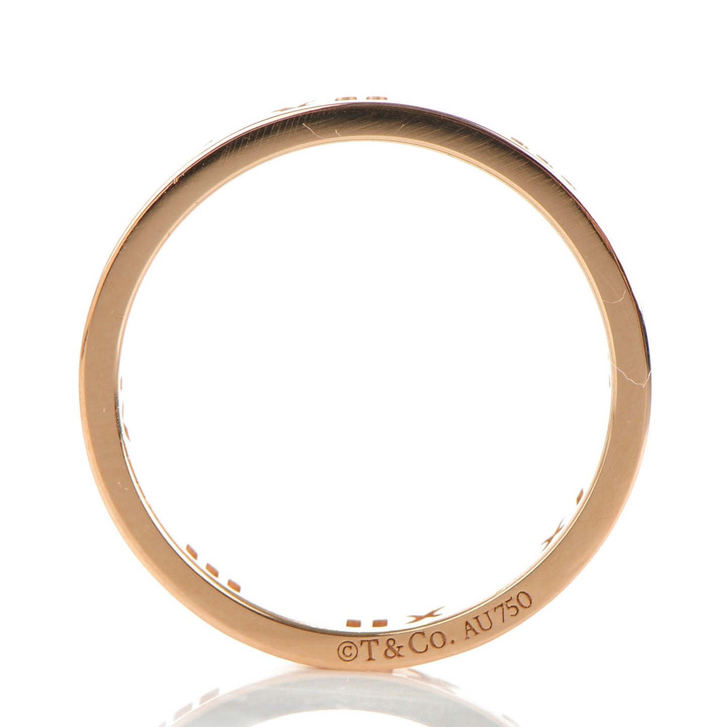 18K Rose Gold Diamond Atlas Pierced Ring 5.25