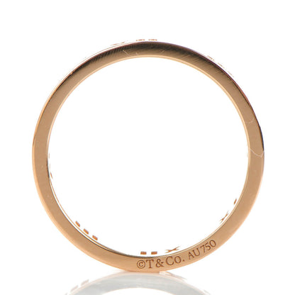 Tiffany 18K Rose Gold Diamond Atlas Pierced Ring 5.25 4 of 5