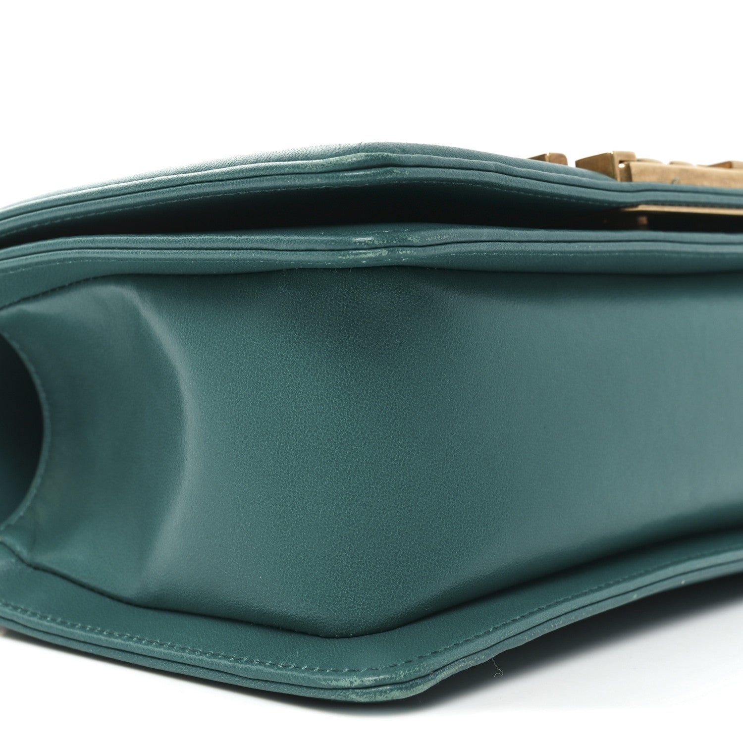 Chanel Lambskin Tweed Quilted Small Boy Flap Green 9 of 10