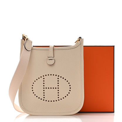 Hermes Taurillon Clemence Amazone Evelyne TPM Nata Craie 10 of 10
