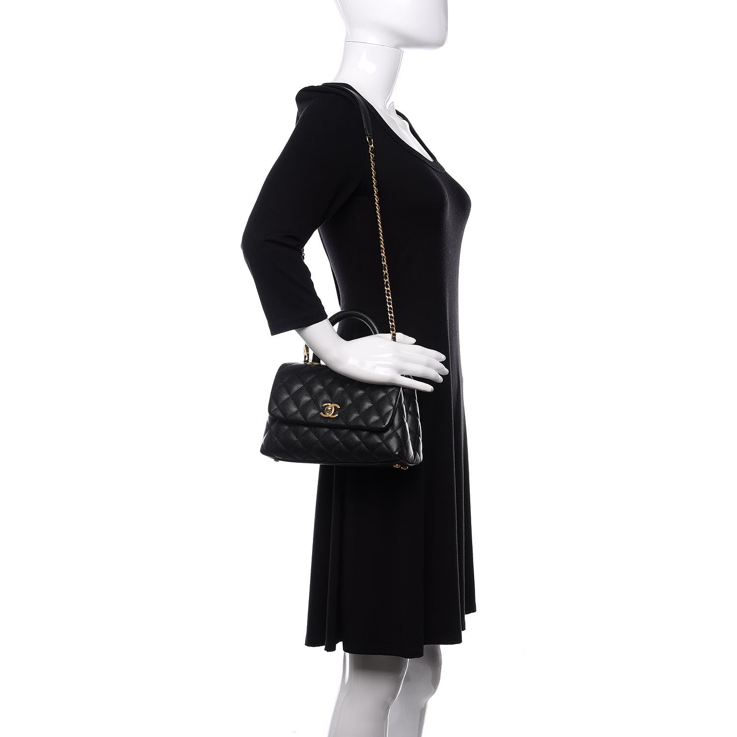 Chanel Caviar Quilted Mini Coco Handle Flap Black 2 of 12