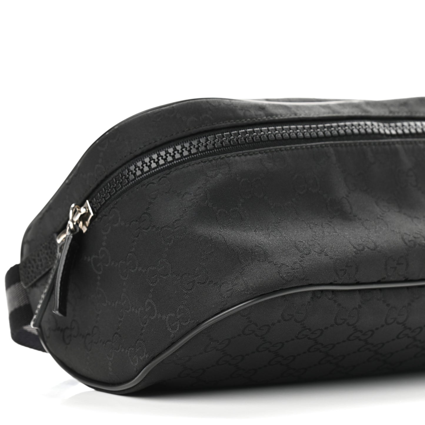 Nylon Monogram Fanny Pack Belt Bag Black