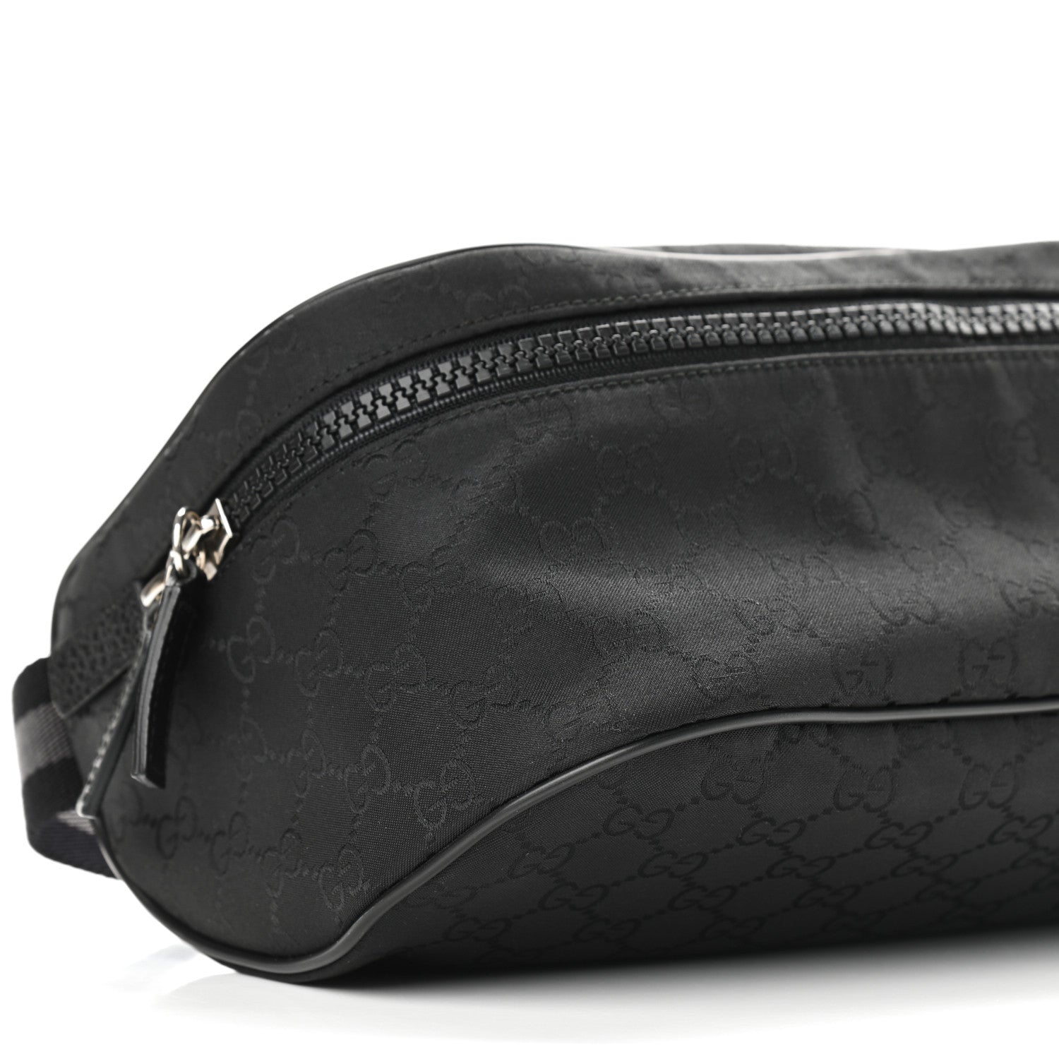 Gucci Nylon Monogram Fanny Pack Belt Bag Black 8 of 9
