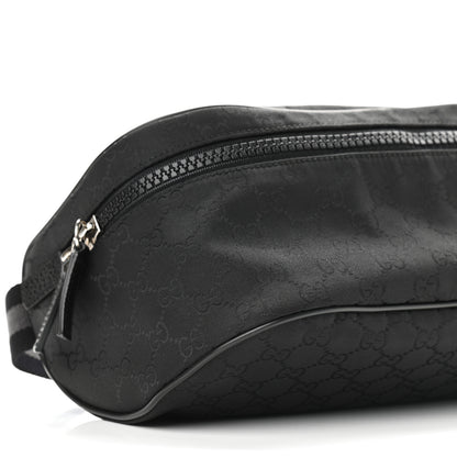 Gucci Nylon Monogram Fanny Pack Belt Bag Black 8 of 9