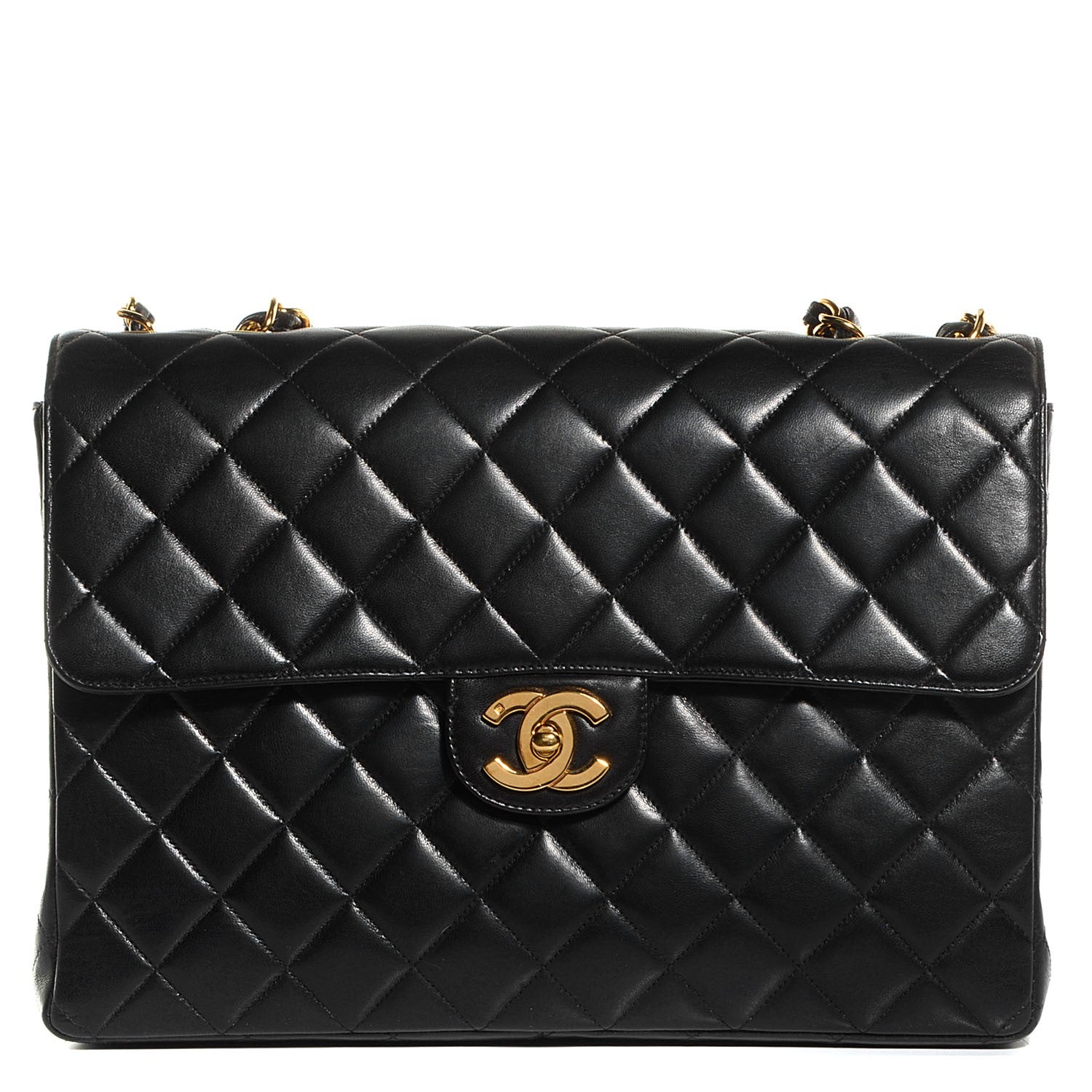 Chanel Lambskin Jumbo Flap Black 1 of 8
