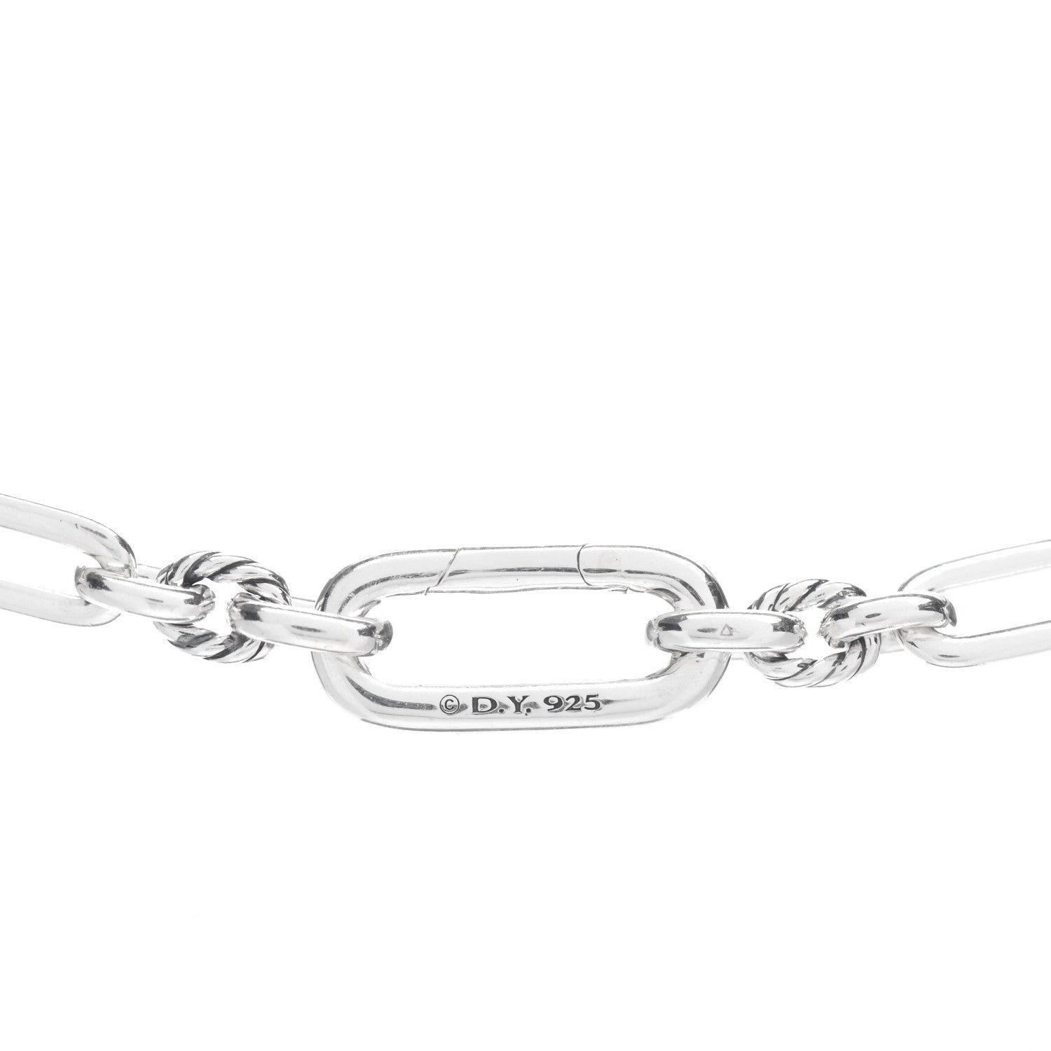 David Yurman Sterling Silver Diamond Lexington Chain Necklace 4 of 4