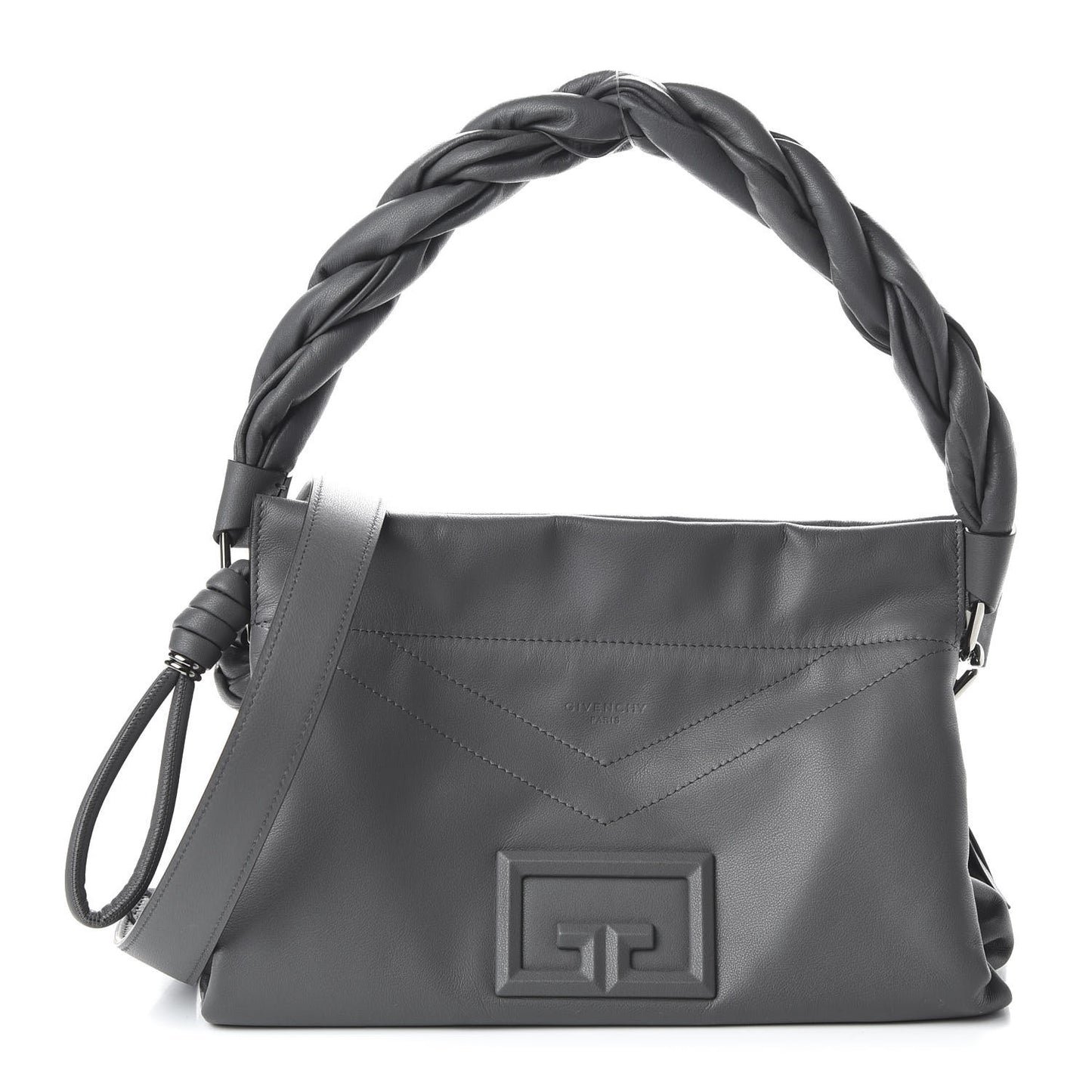 Calfskin Medium ID93 Satchel Storm Grey