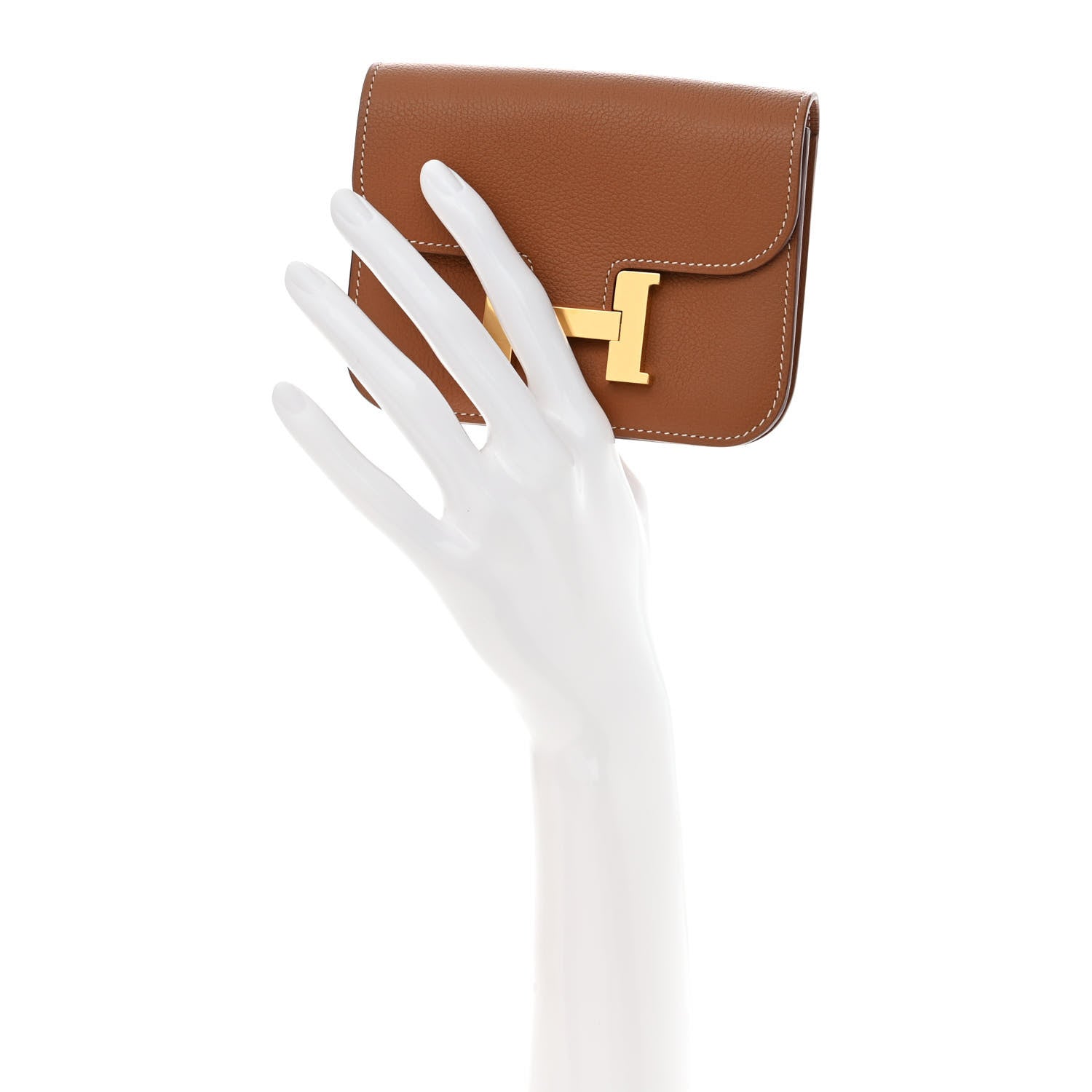 Hermes Evercolor Constance Slim Wallet Gold 2 of 9