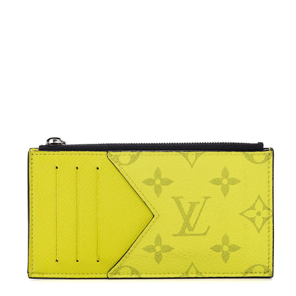 Louis Vuitton Monogram Taiga Coin Card Holder Yellow 1 of 7