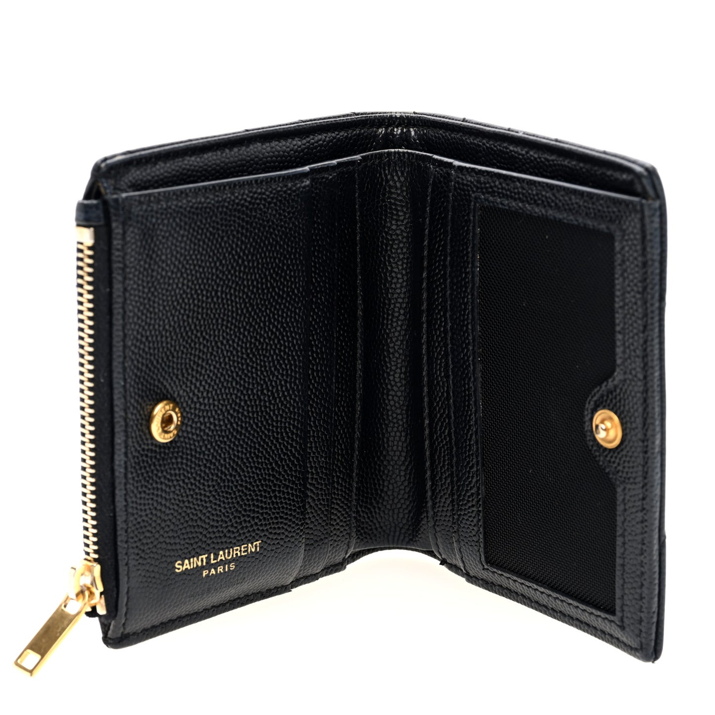 Grain De Poudre Matelasse Chevron Monogram Zipped Card Case Black