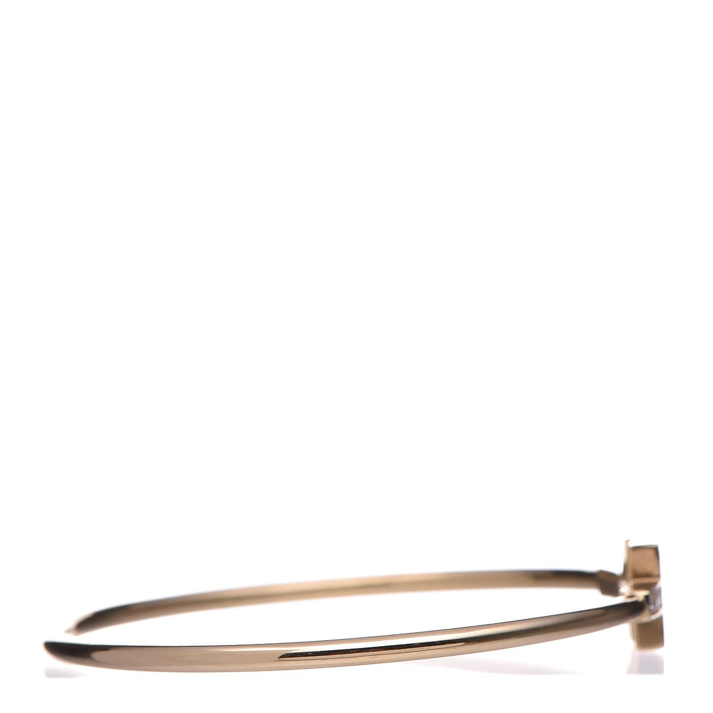 18K Yellow Gold Diamond T Wire Bracelet