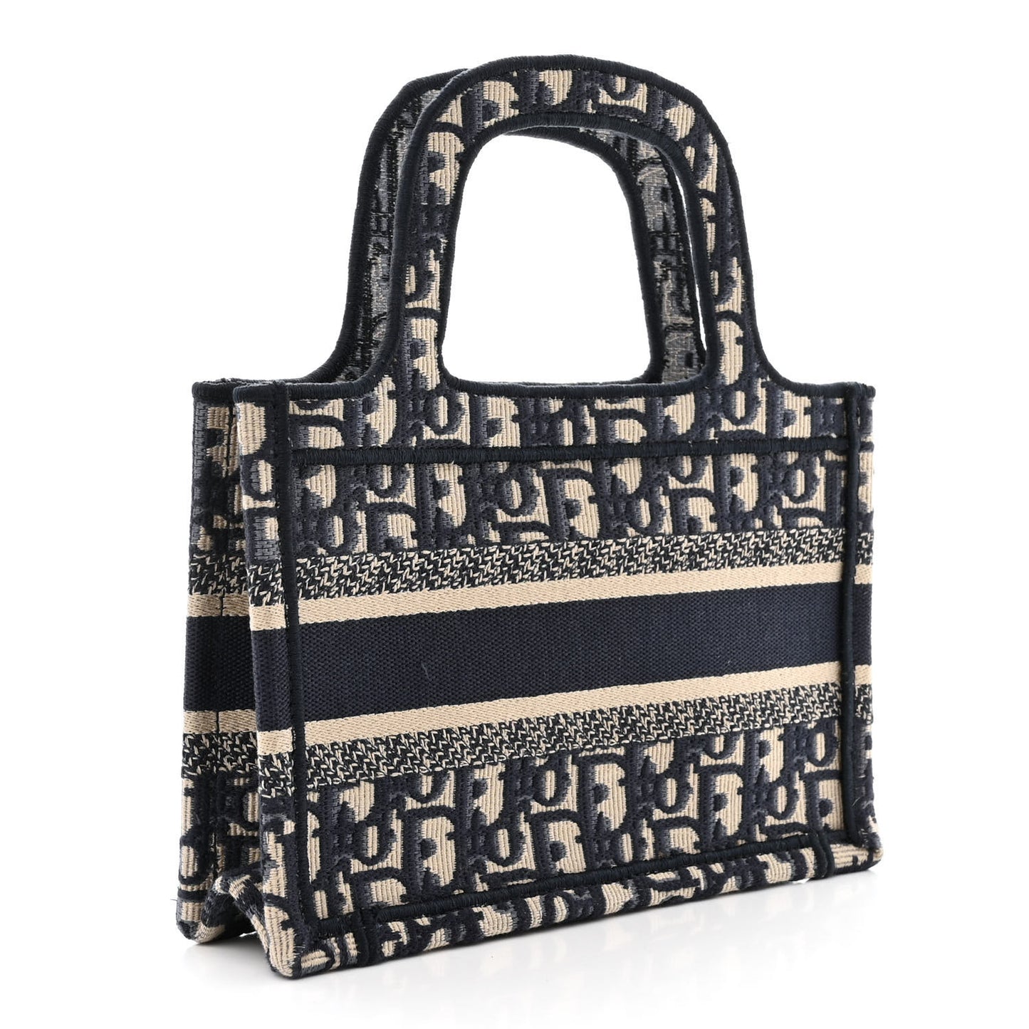 Oblique Mini Book Tote Blue Multicolor