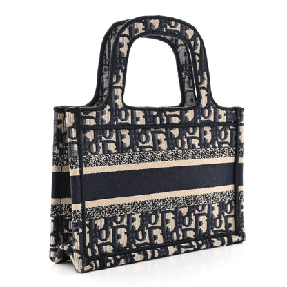 Christian Dior Oblique Mini Book Tote Blue Multicolor 3 of 11