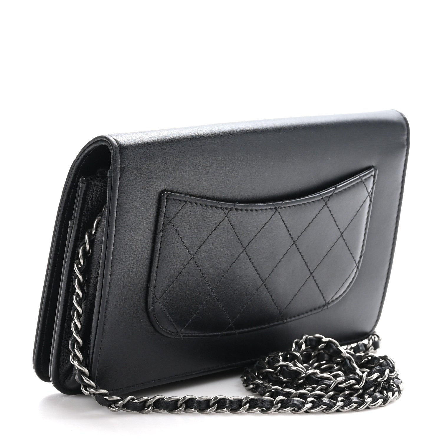 Chanel Calfskin Chain 20s Signe Wallet on Chain WOC Black 3 of 14