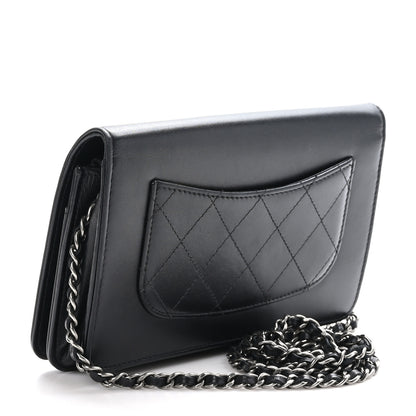 Chanel Calfskin Chain 20s Signe Wallet on Chain WOC Black 3 of 14