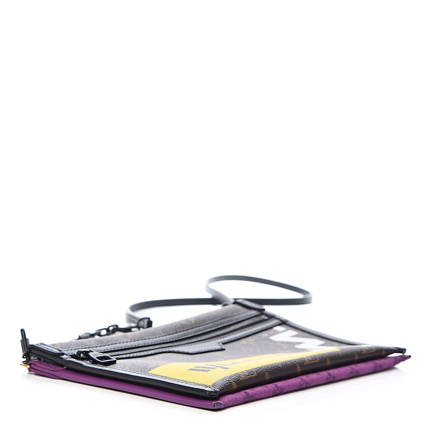 Monogram Double Flat Messenger Marron
