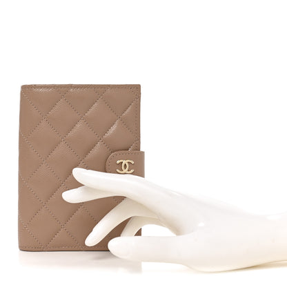 Chanel Caviar Quilted Passport Holder Dark Beige 2 of 8