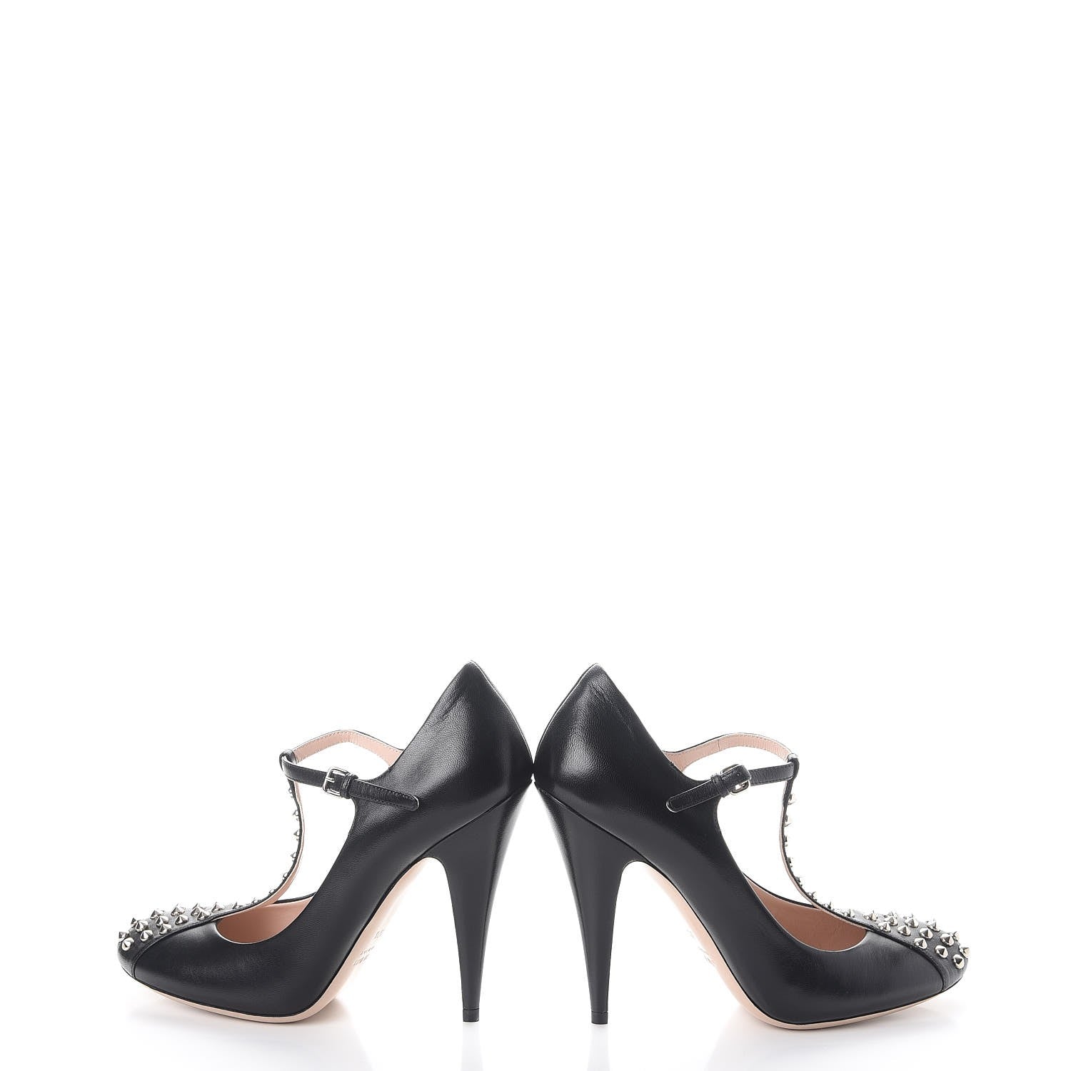 Miu Miu Nappa Studded Pumps 37.5 Black 6 of 10