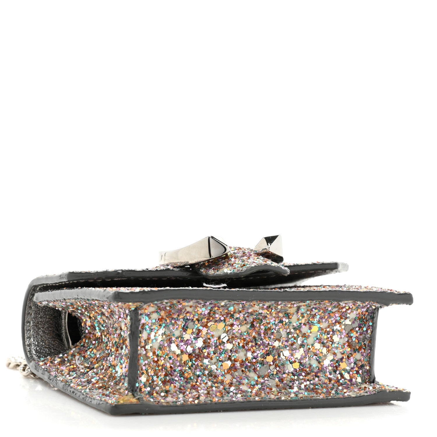 Jimmy Choo Coarse Glitter Mini Paris Crossbody Mochi 4 of 12