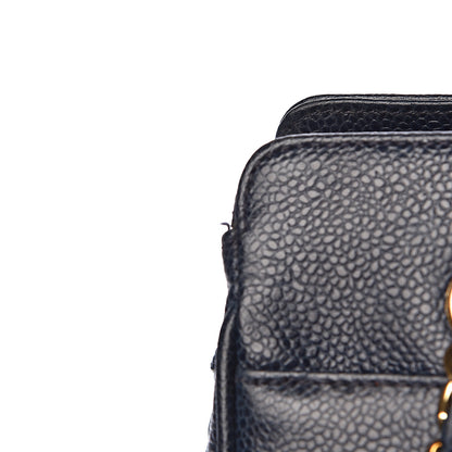 Chanel Caviar CC Shoulder Bag Navy Blue 9 of 15