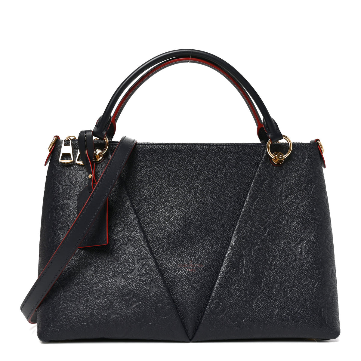 Empreinte V Tote MM Marine Rouge