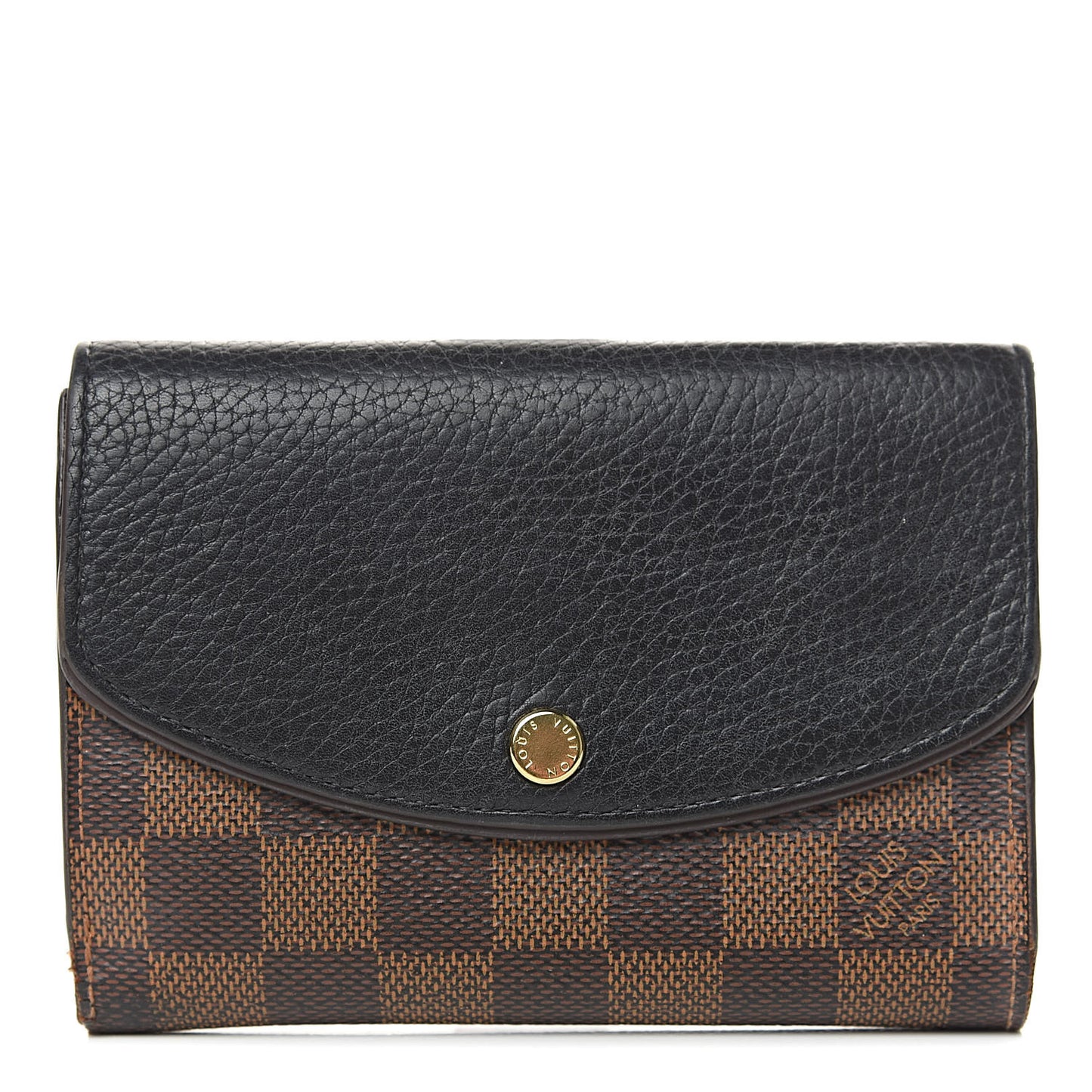 Damier Ebene Normandy Compact Wallet Black