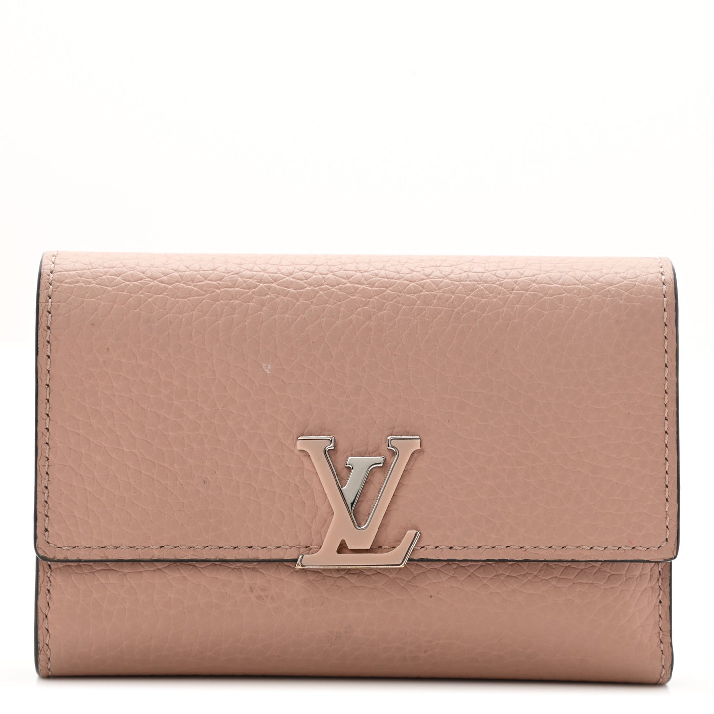 Taurillon Capucines Compact Wallet Magnolia