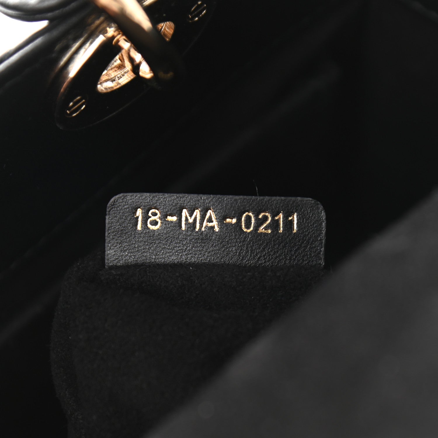 Christian Dior Lambskin Cannage Medium Lady Dior Black 7 of 11