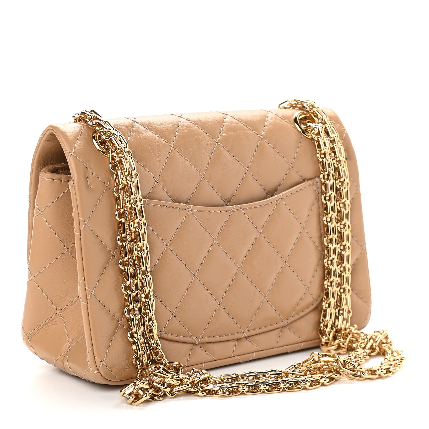 Chanel Aged Calfskin Quilted 2.55 Reissue Mini Flap Beige 3 of 9