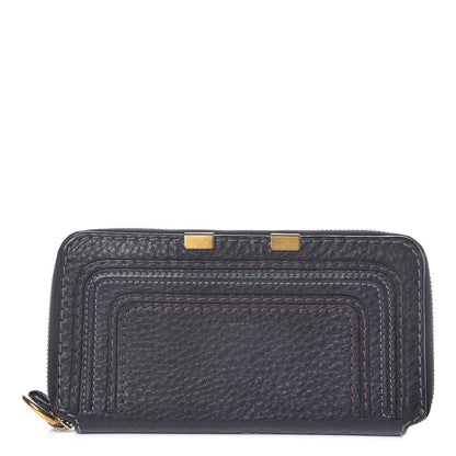 Chloe Grained Calfskin Marcie Long Zip Around Wallet Black 1 of 8
