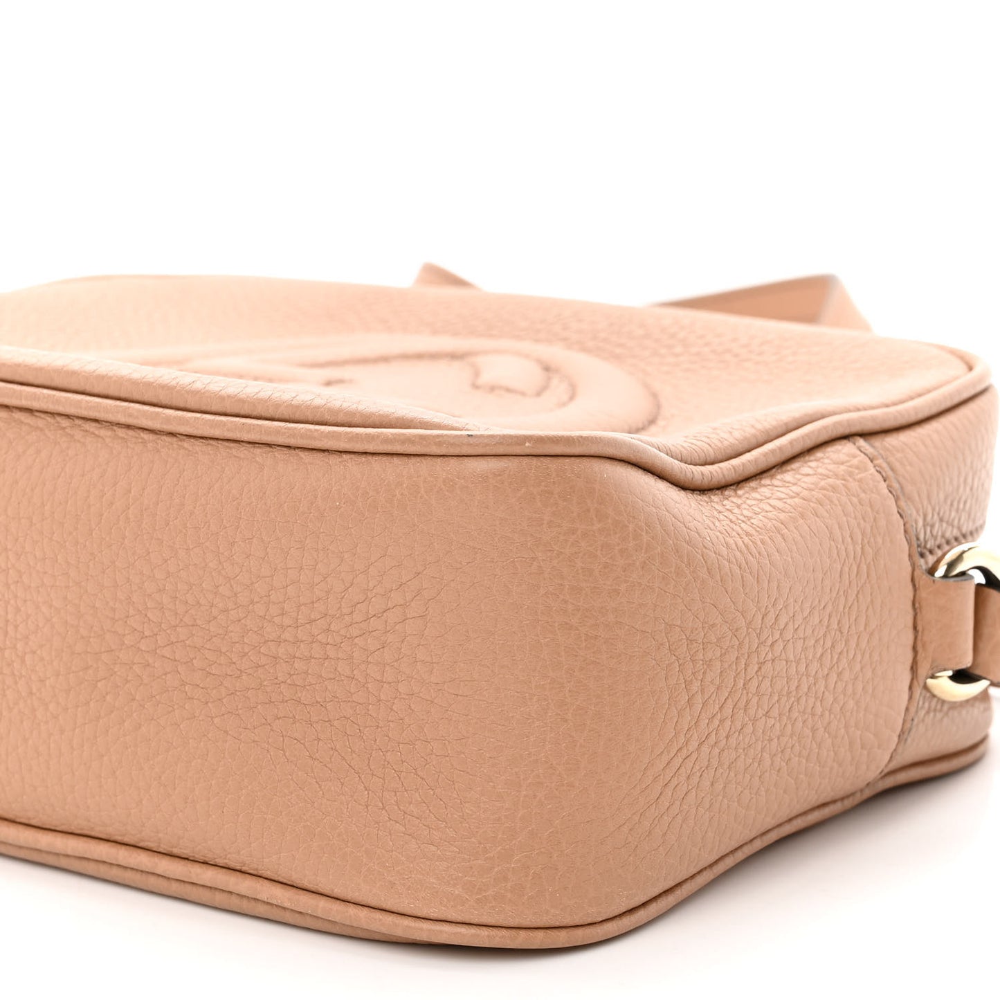Pebbled Calfskin Small Soho Disco Bag Camelia