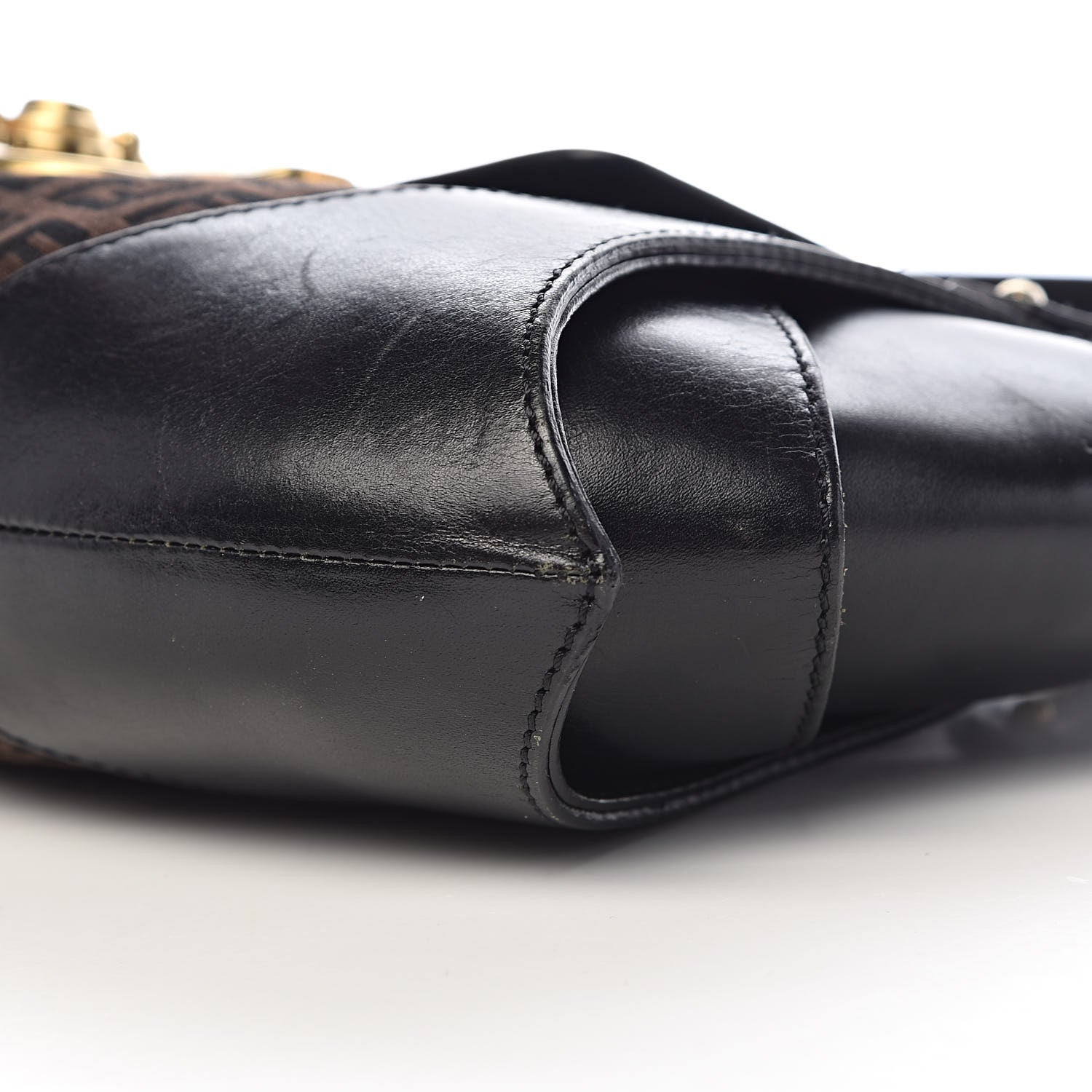 Fendi Zucchino Vitello Medium Compilation Hobo Dark Brown 9 of 13