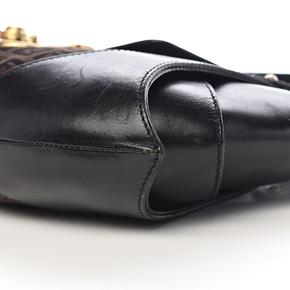 Fendi Zucchino Vitello Medium Compilation Hobo Dark Brown 9 of 13