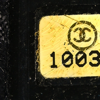 Chanel Satin Pleated Chain Embellished Mirror Flap Black 7 of 11